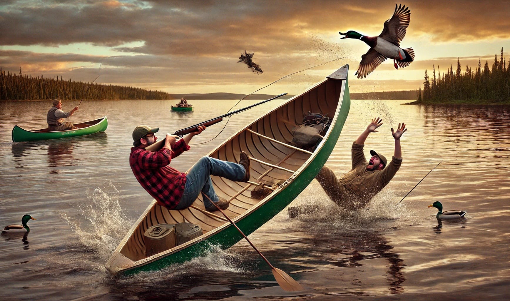 two in a canoe